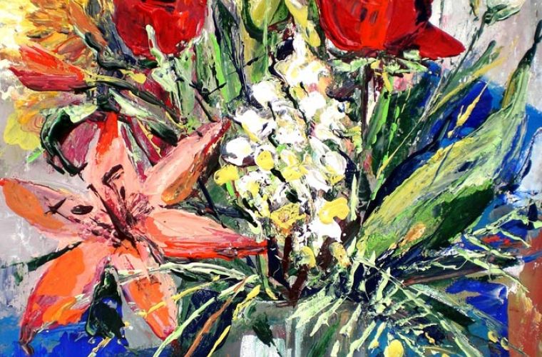 2008 • Girasole e rose